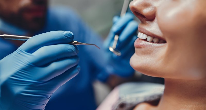 woman receiving dental care