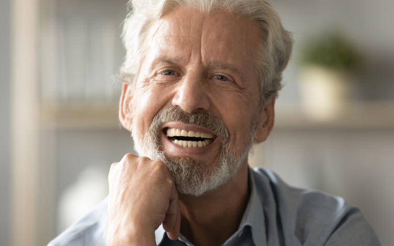 Older man smiling